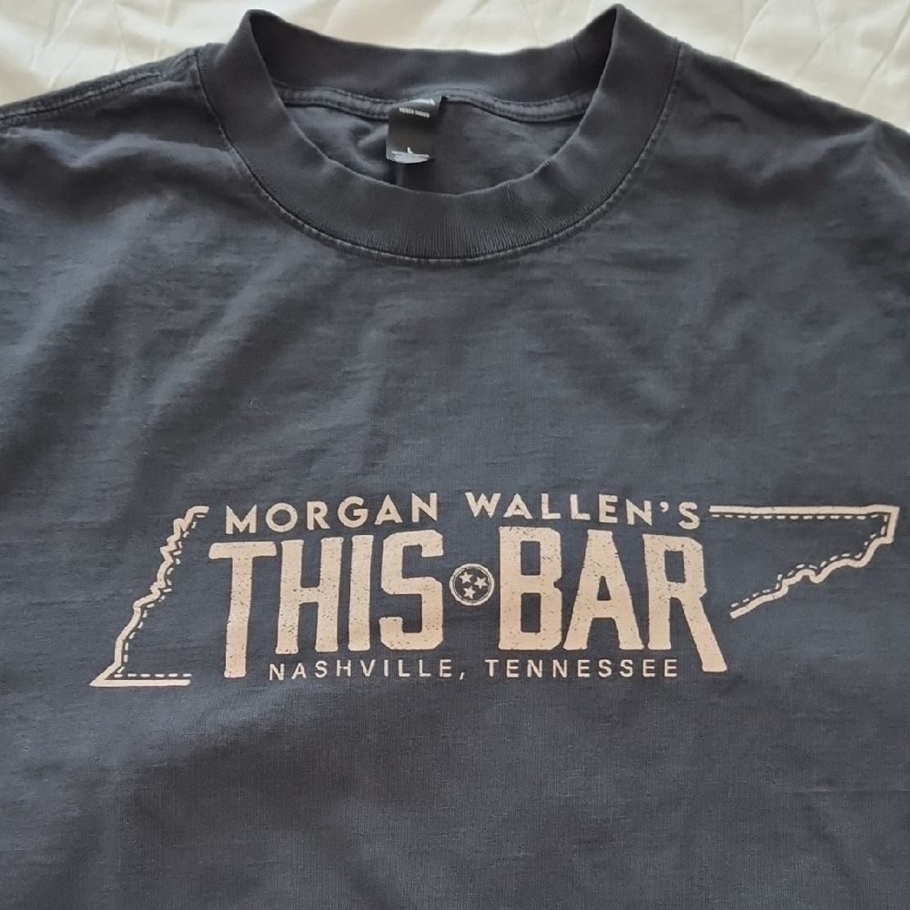 Morgan Wallen's This Bar Black T-Shirt LARGE